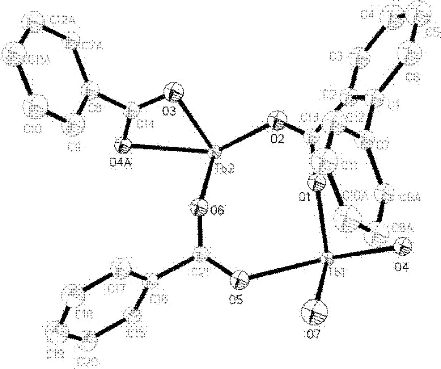 Terbium coordination polymer and its synthesis method and application