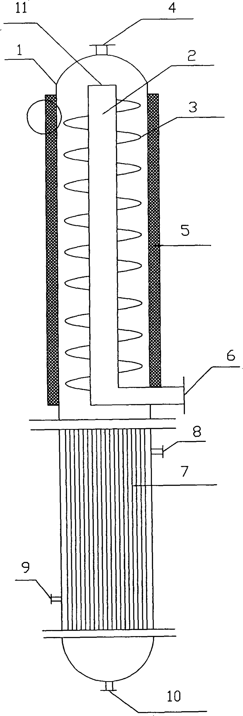 Process for preparing undecylenic acid by scission of castor oil