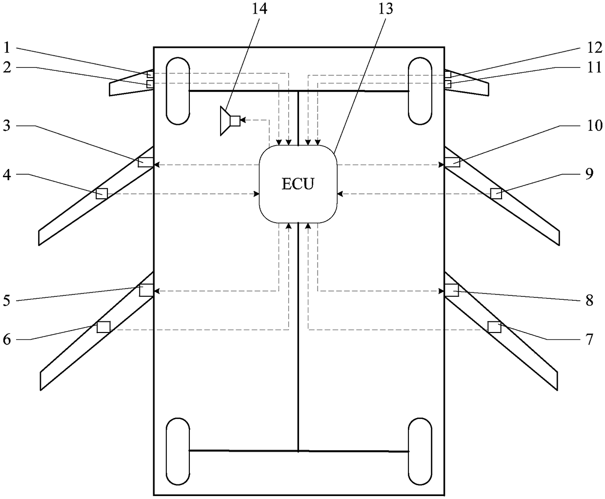 Automobile door opening collision-prevention device and method