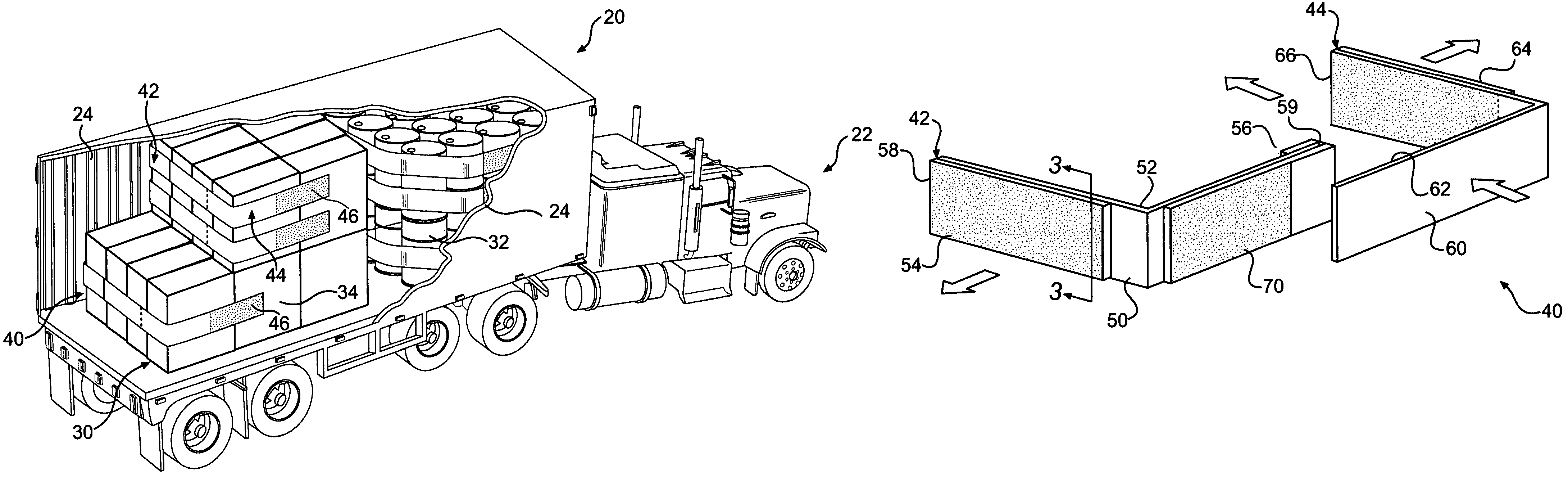 Overland cargo restraint system and method