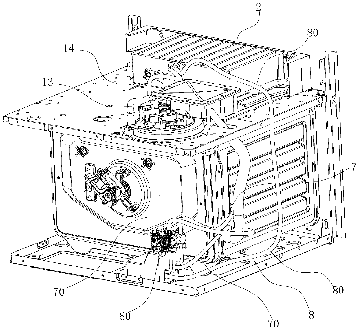 Steam low-displacement steam box