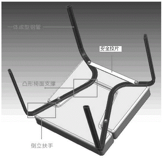 Yoga handstand concave-convex chair