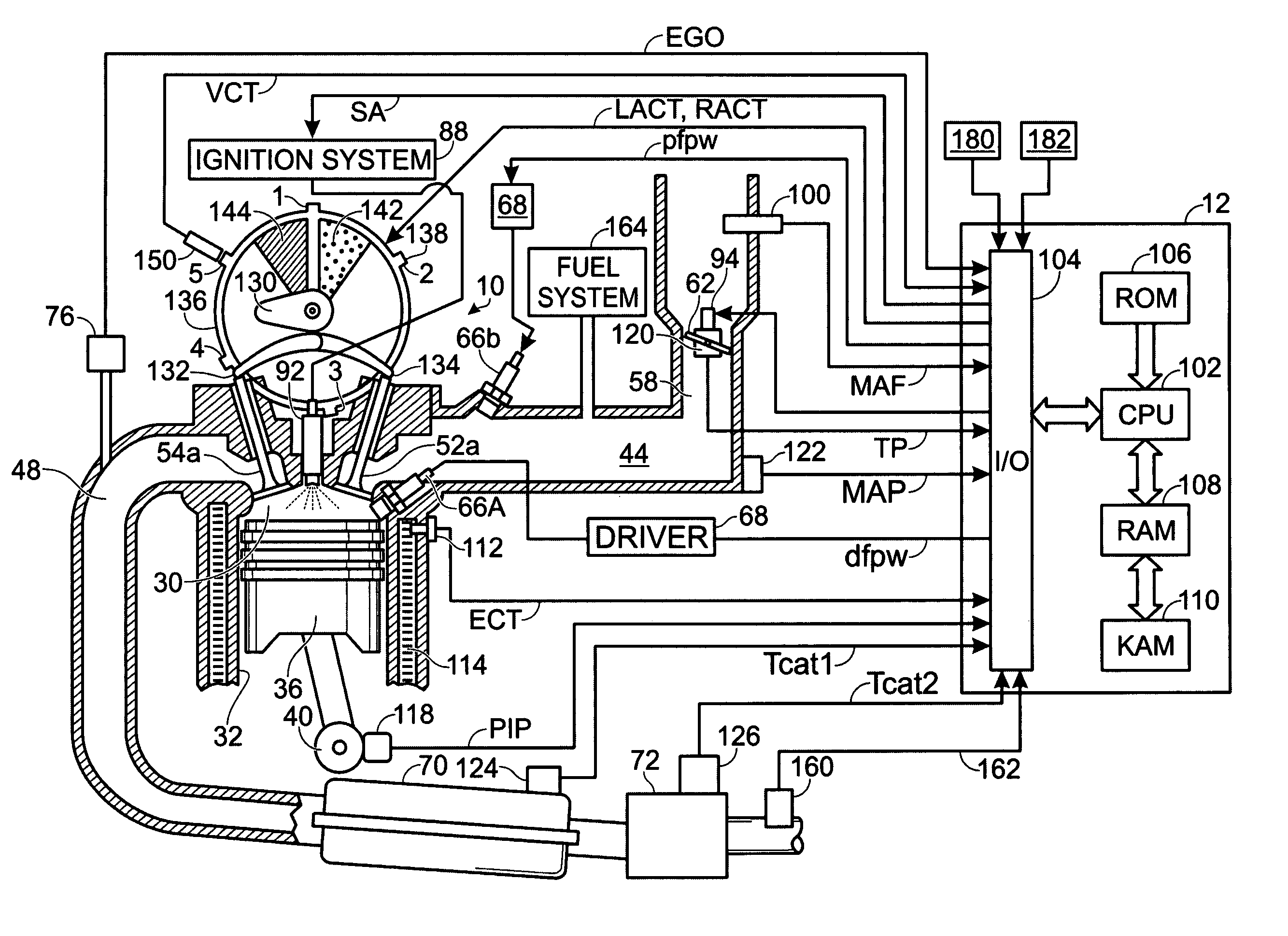 Engine with water and/or ethanol direct injection plus gas port fuel injectors