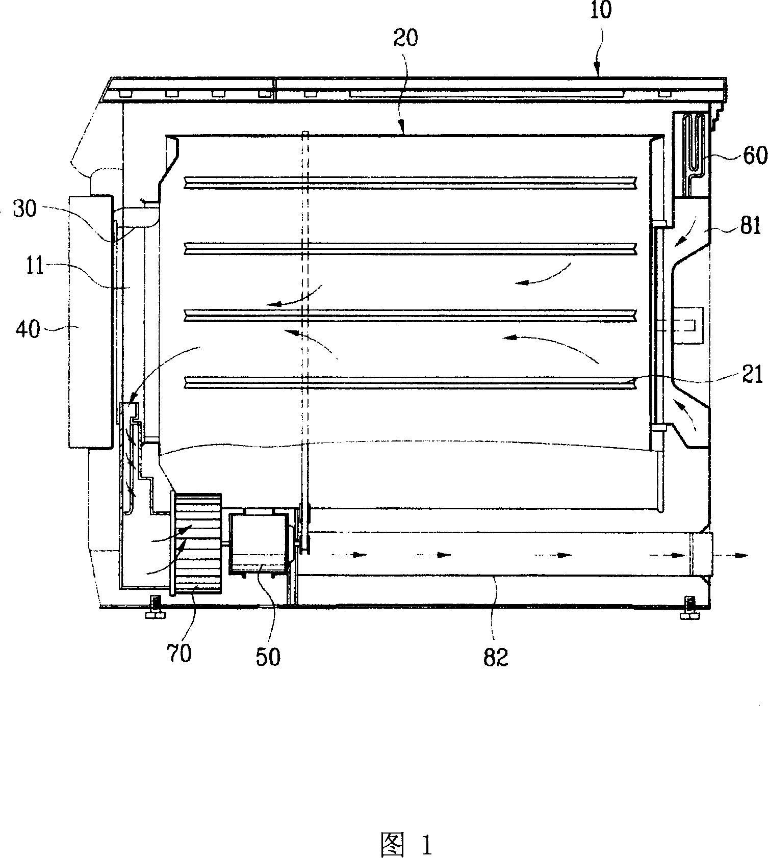 Drying device and its operation controlling method