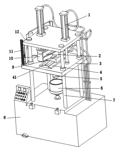 Automatic rolling forming machine for ceramic container clay blanks