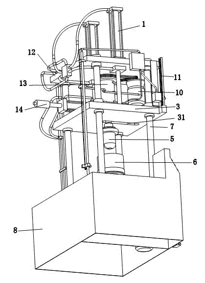 Automatic rolling forming machine for ceramic container clay blanks