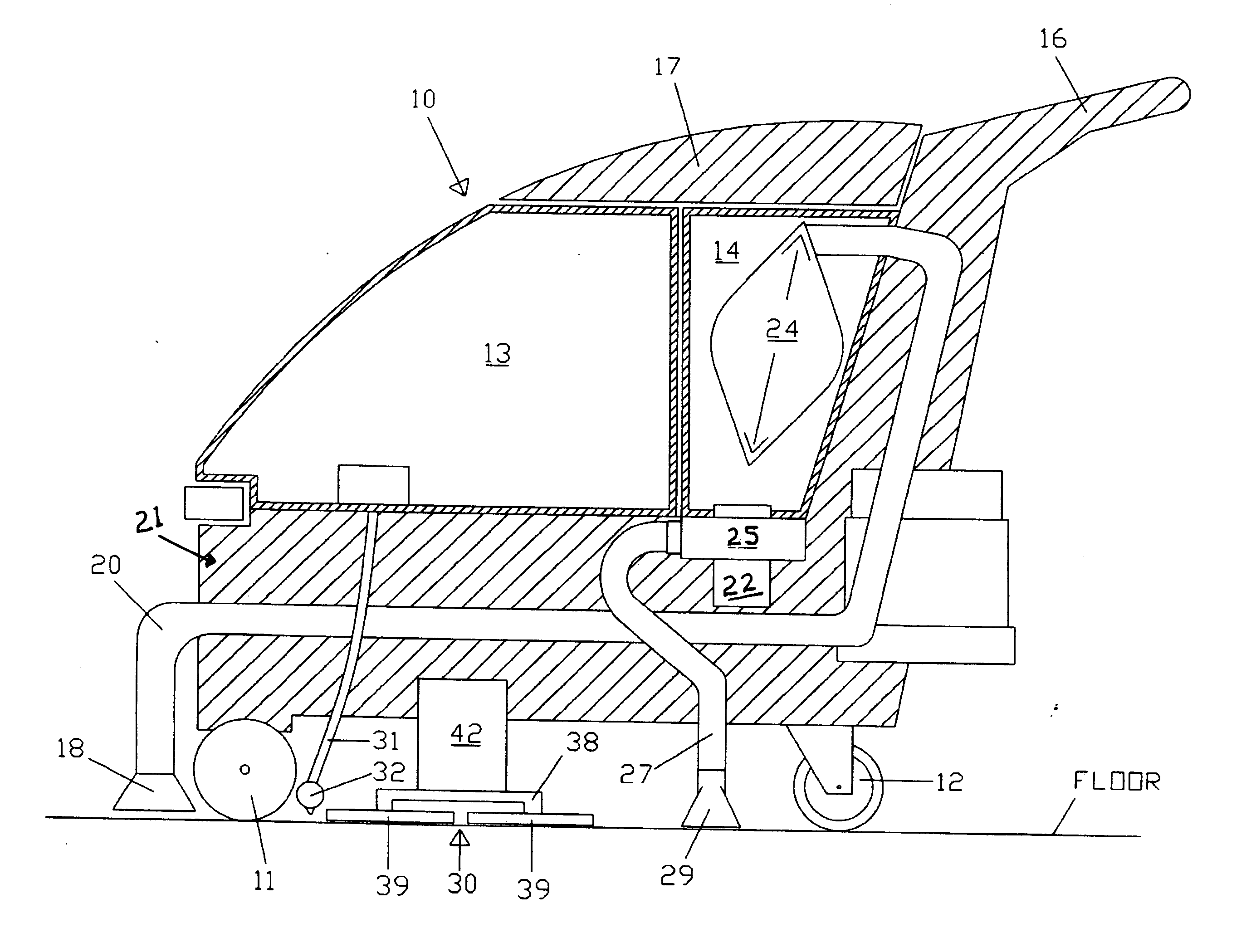 Floor cleaning machine using microfiber pad