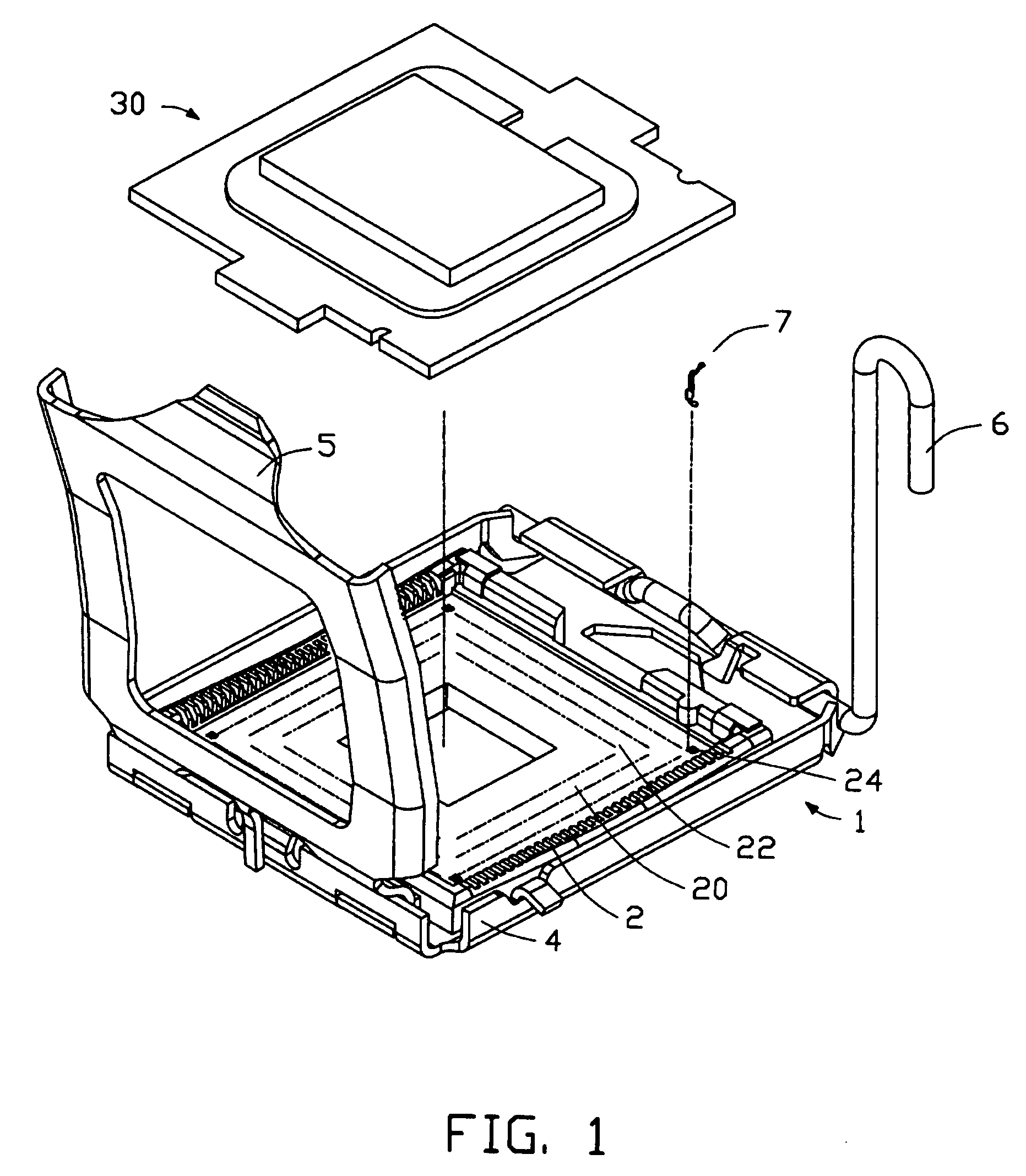 Socket connector for integrated circuit