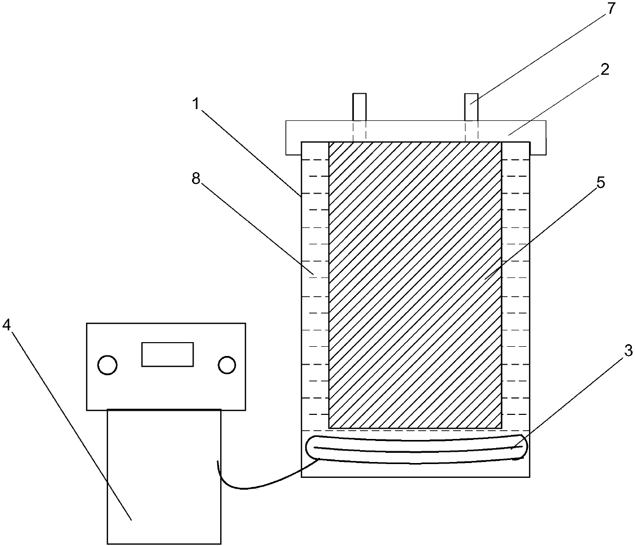 Plate grid corrosion test method at high temperature and apparatus therefor