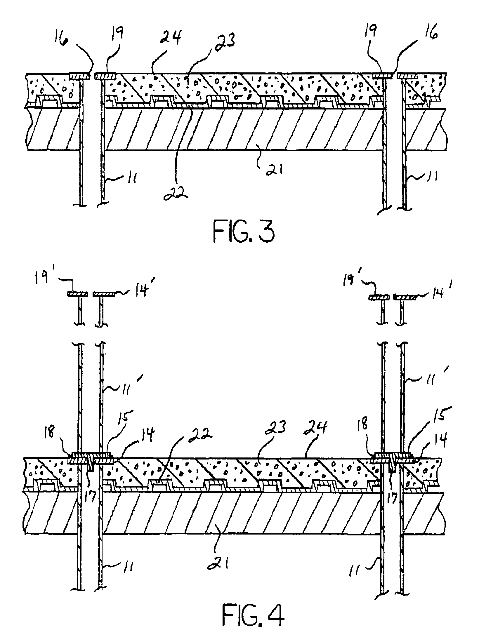 Multi-story concrete slab construction