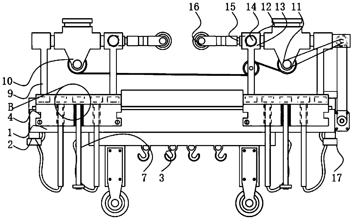 Automatic sealing device capable of adapting to different carton packaging sizes