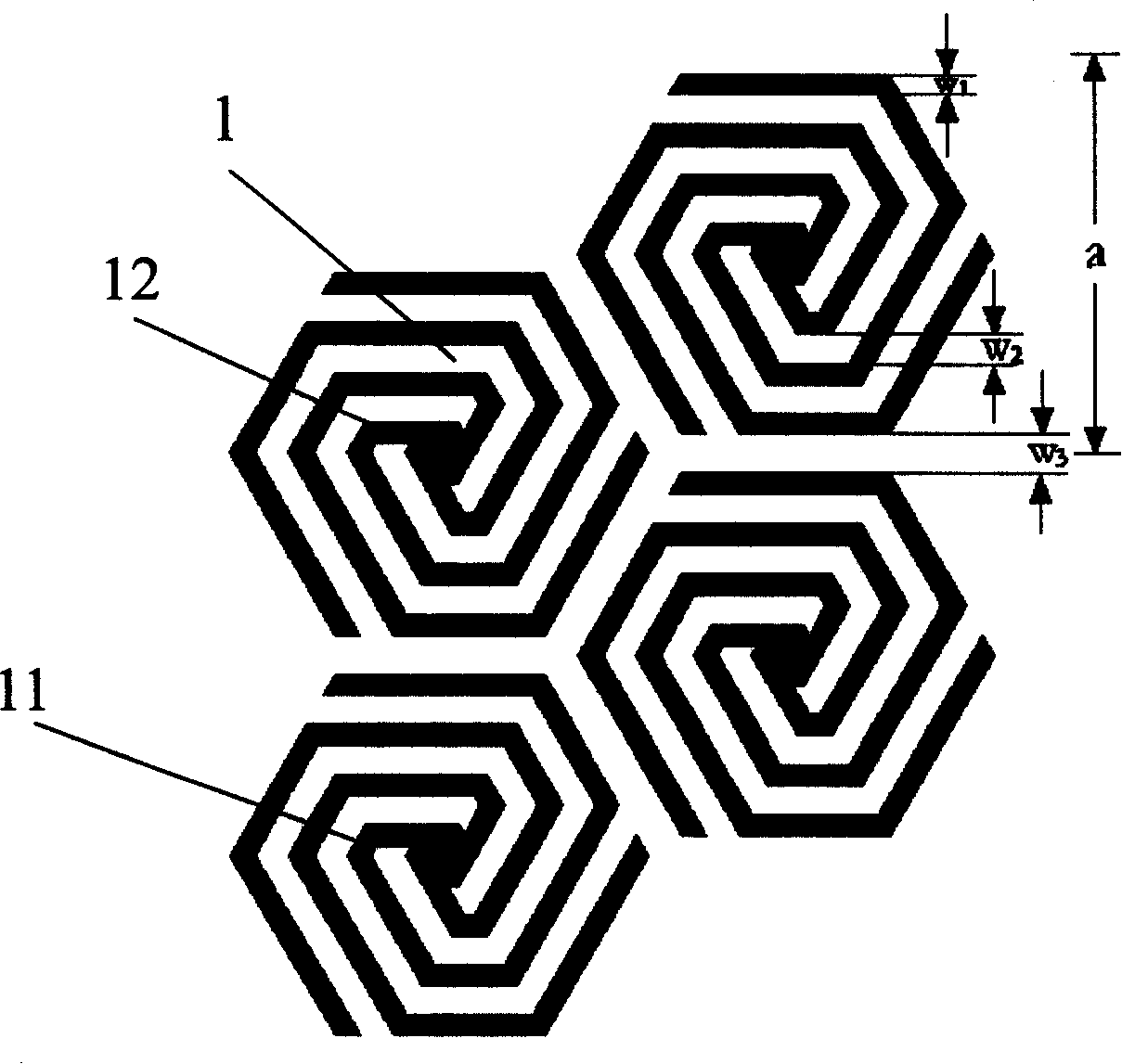 Primitive cell scattered type electro-magnetic forbidden band structure