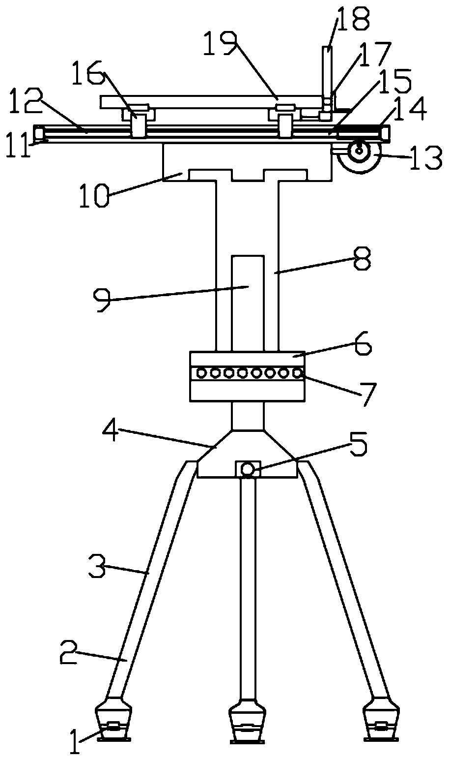 Stable and steady folded type camera support