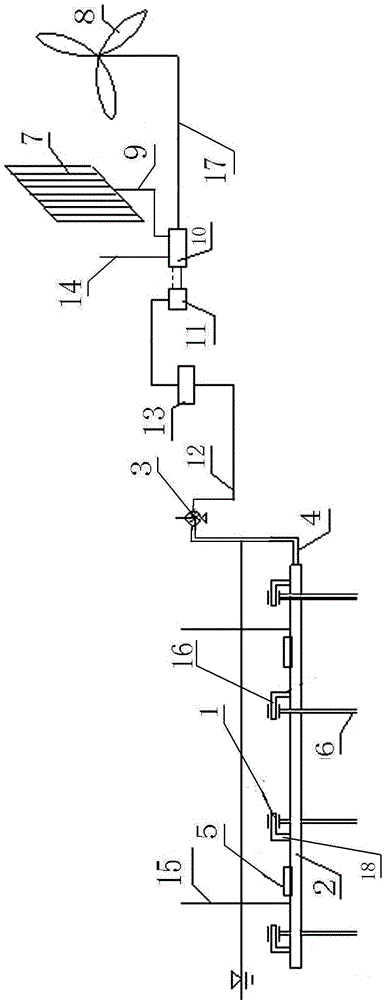 An anti-freezing device using an air-water nozzle