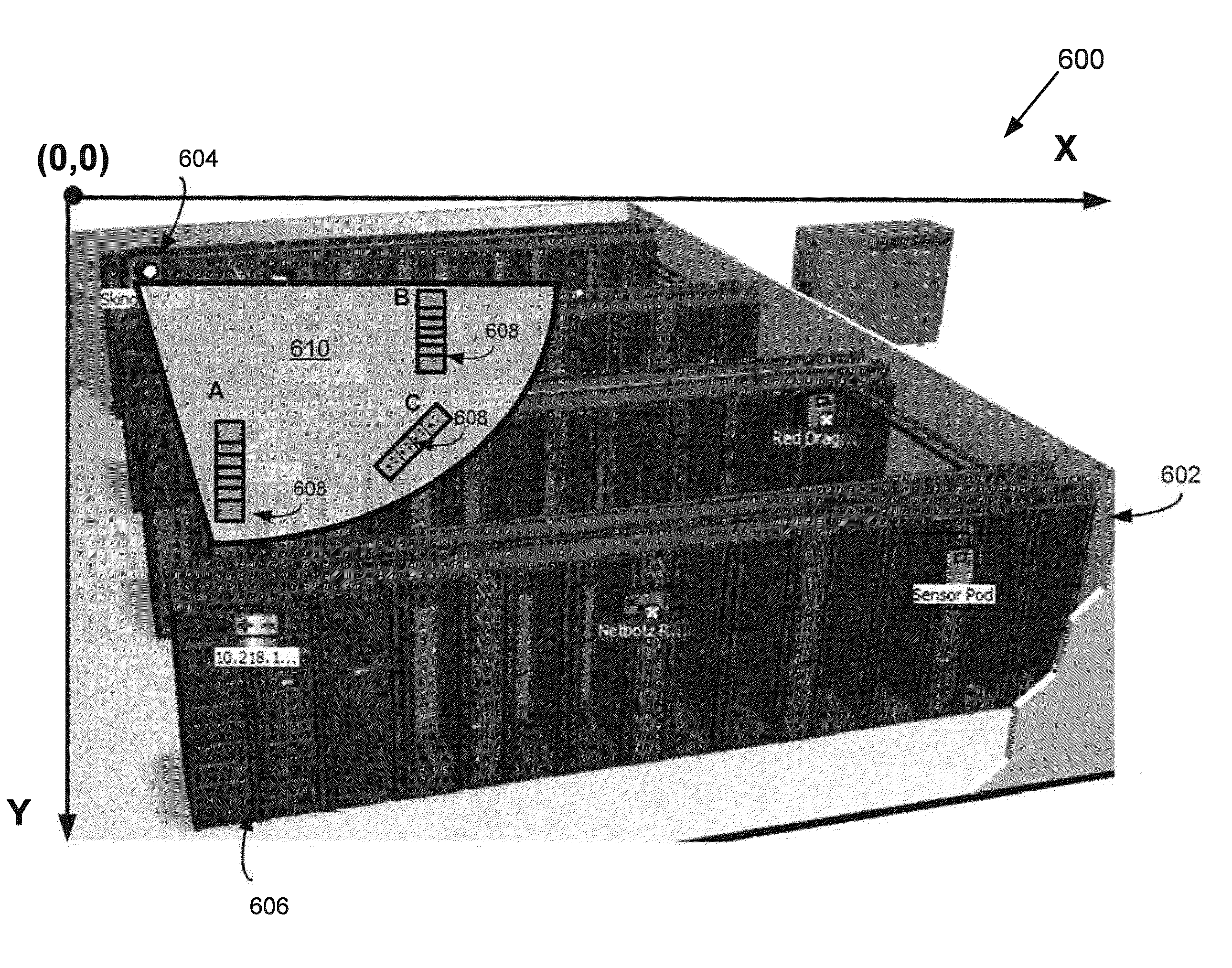 Method and system for associating devices with a coverage area for a camera