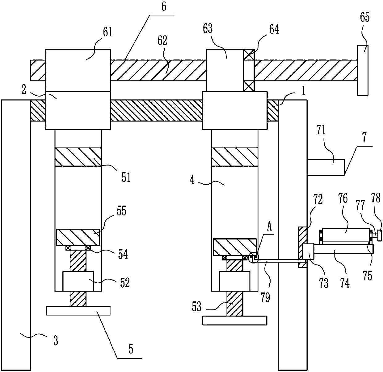 Pipeline flange plate butting device for petroleum refining