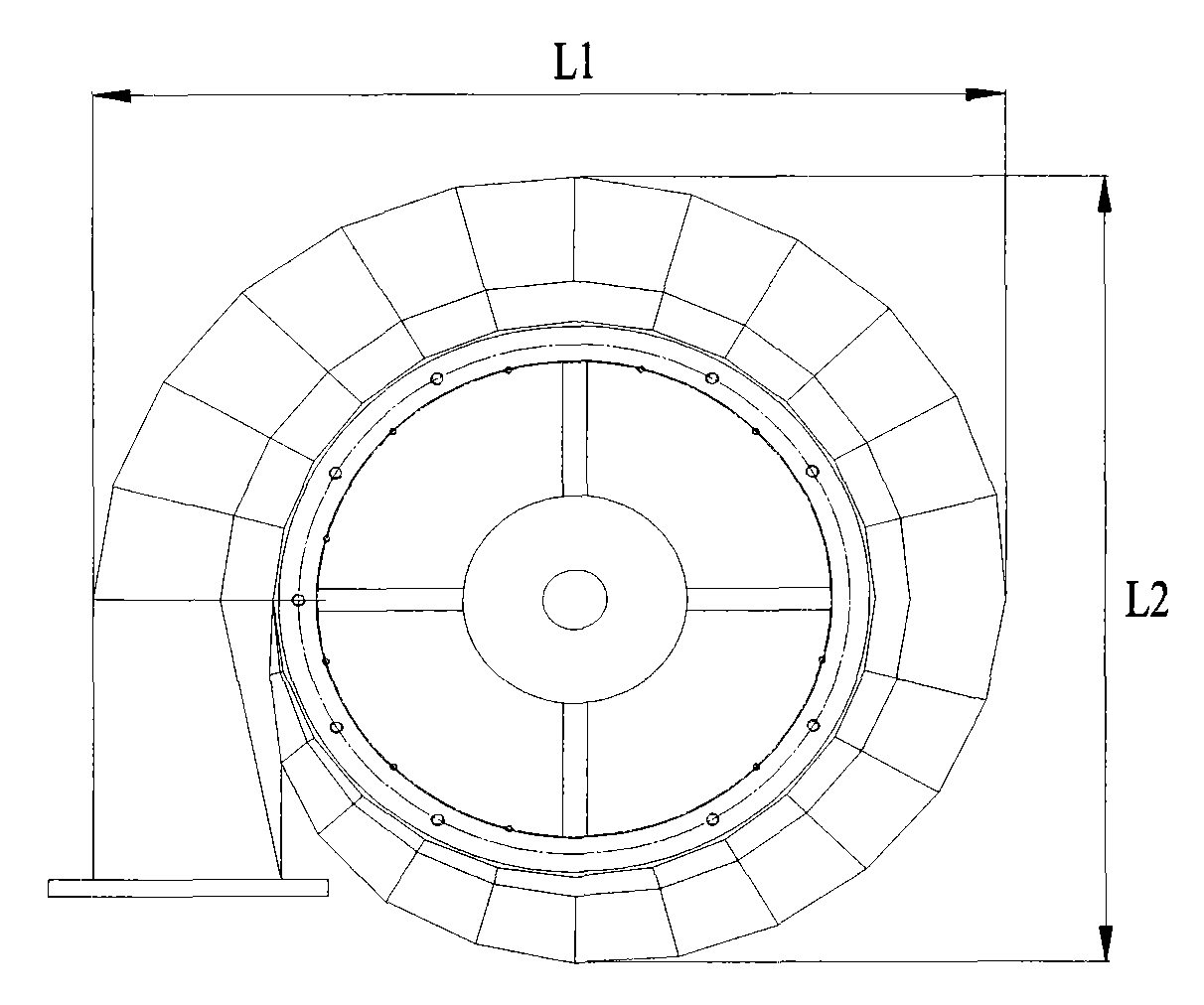 Direct connection low-speed small-scale mixed-flow turbine applied in hydrodynamic energy-saving cooling tower