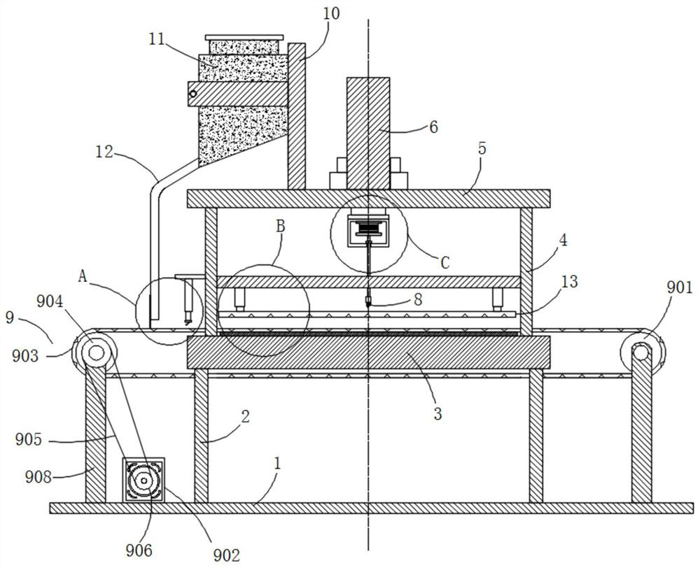 A keyway processing device for mass production