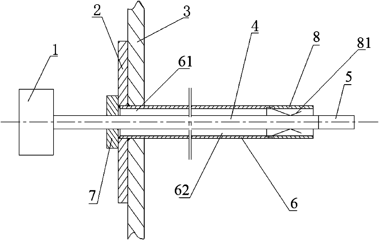 Plug-in thermal gas mass flow meter capable of resisting vibration