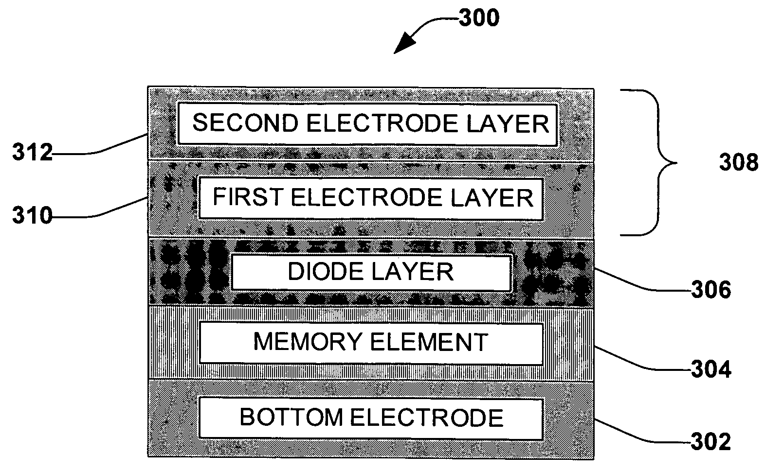 Semiconductor memory device comprising one or more injecting bilayer electrodes