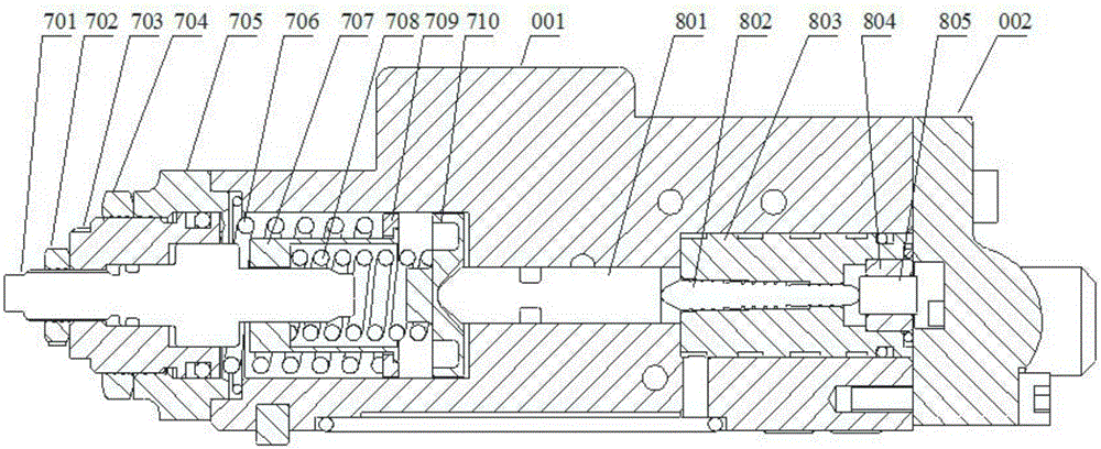 Constant power adjusting system for duplex axial plunger pump and application of constant power adjusting system