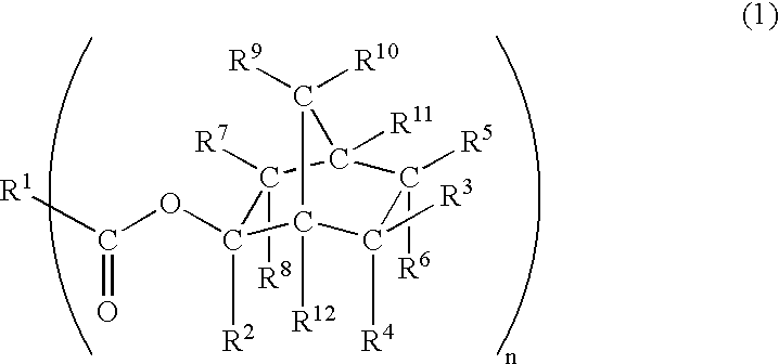 Acid-decomposable ester compound suitable for use in resist material