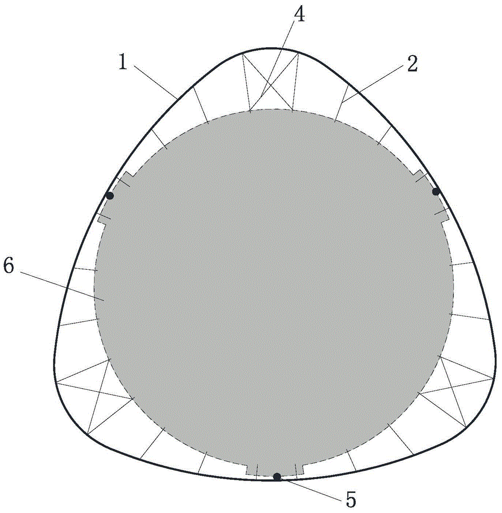 Curtain wall supporting structure optimizing aerodynamic configuration of high-rise building