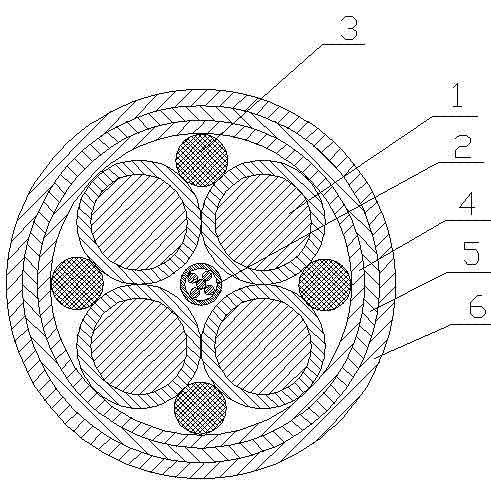 Photoelectric composite cable used for coal mine