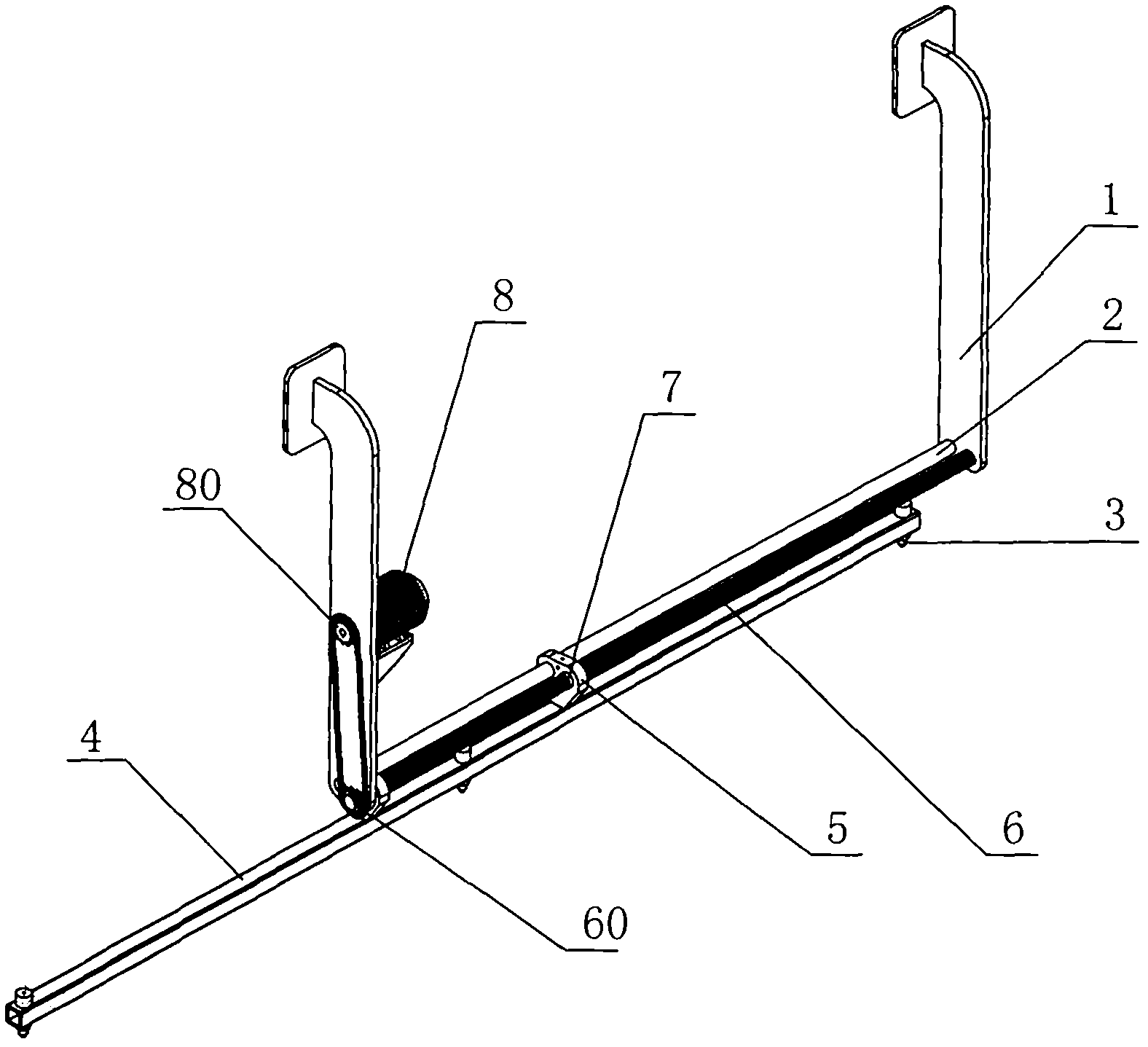 Movable asphalt spreading device and asphalt paver