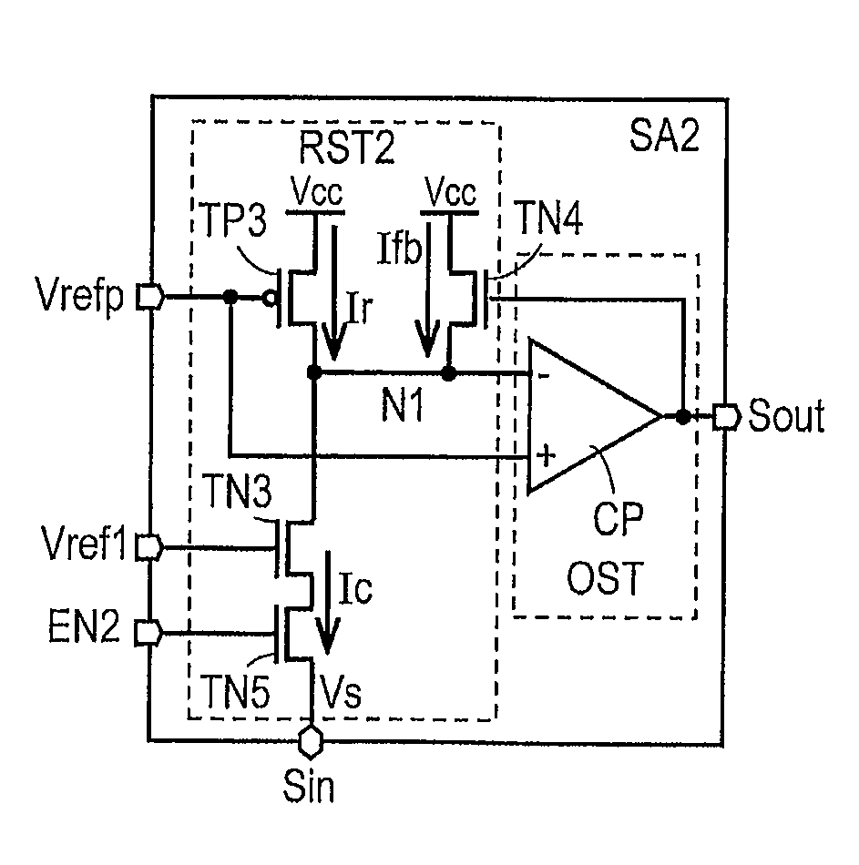 Sense amplifier for non-volatile memories