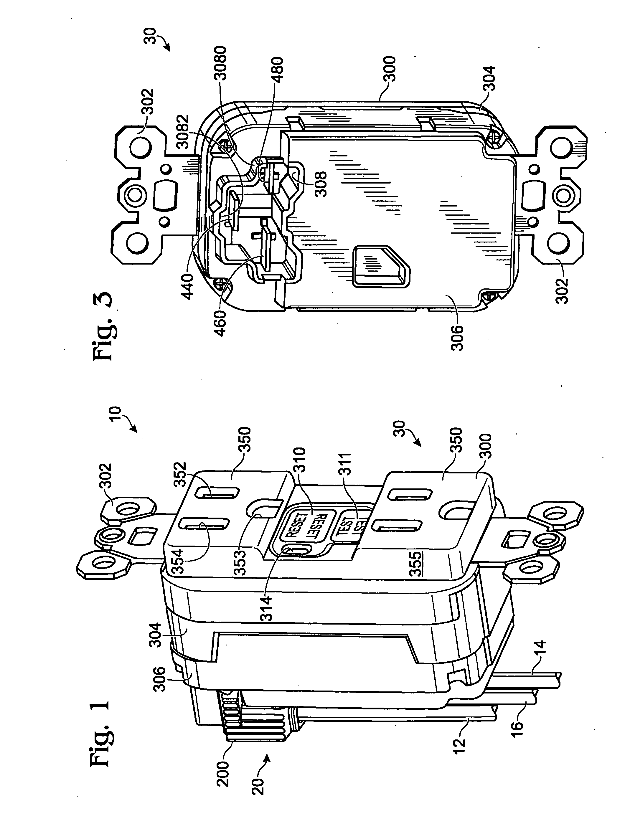 Shock-proof electrical wiring system