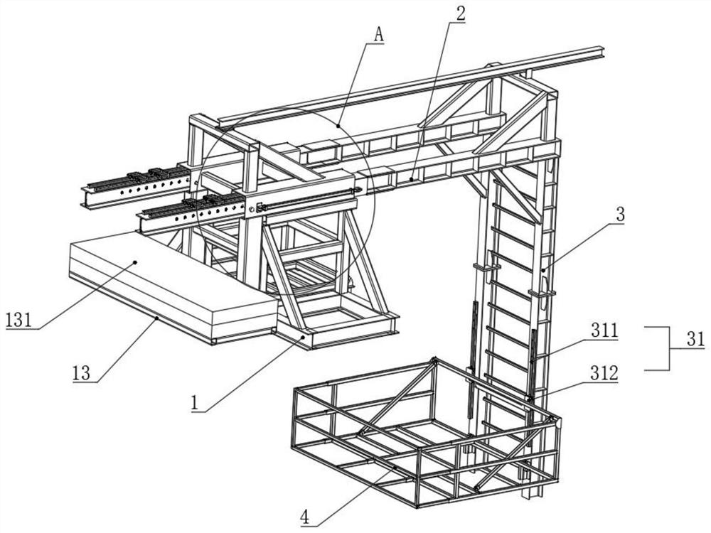 Bridge bottom operation vehicle special for row-type pier continuous beam bridge and convenient to inspect and construct