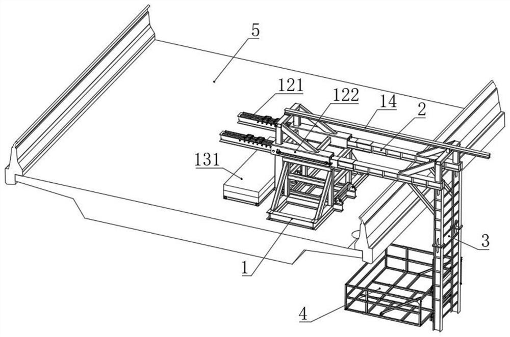 Bridge bottom operation vehicle special for row-type pier continuous beam bridge and convenient to inspect and construct