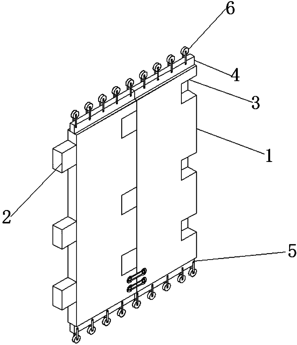 Movable wood-plastic wallboard