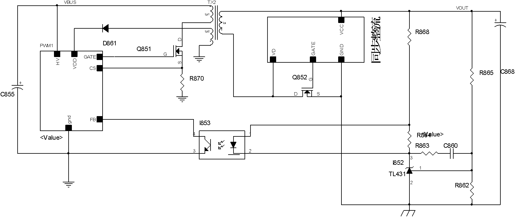 Synchronous-rectification flyback switching power supply device and control method thereof