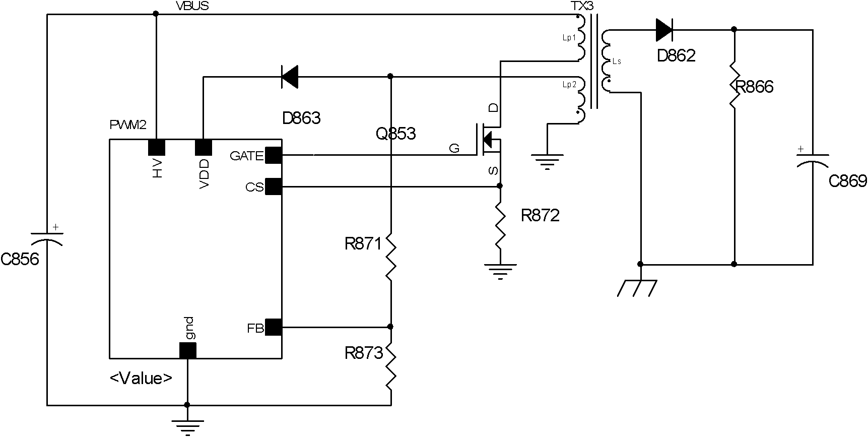 Synchronous-rectification flyback switching power supply device and control method thereof