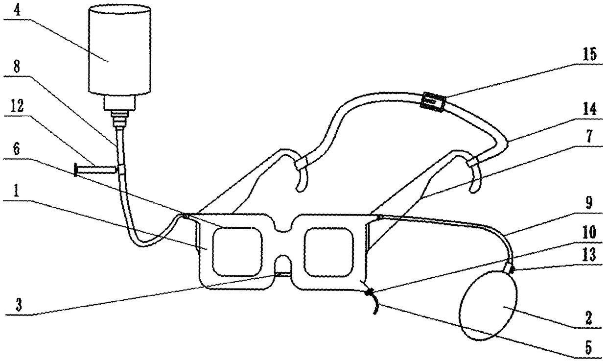 A household portable conjunctival sac irrigator for eyewash and its use