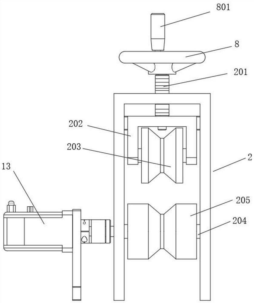 Iron rod surface rust removal and paint spraying integrated device for hardware machining