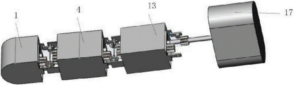 Humanoid mechanical finger structure based on shaft drive transmission