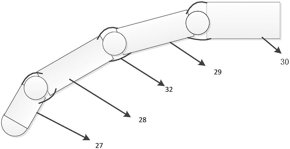 Humanoid mechanical finger structure based on shaft drive transmission