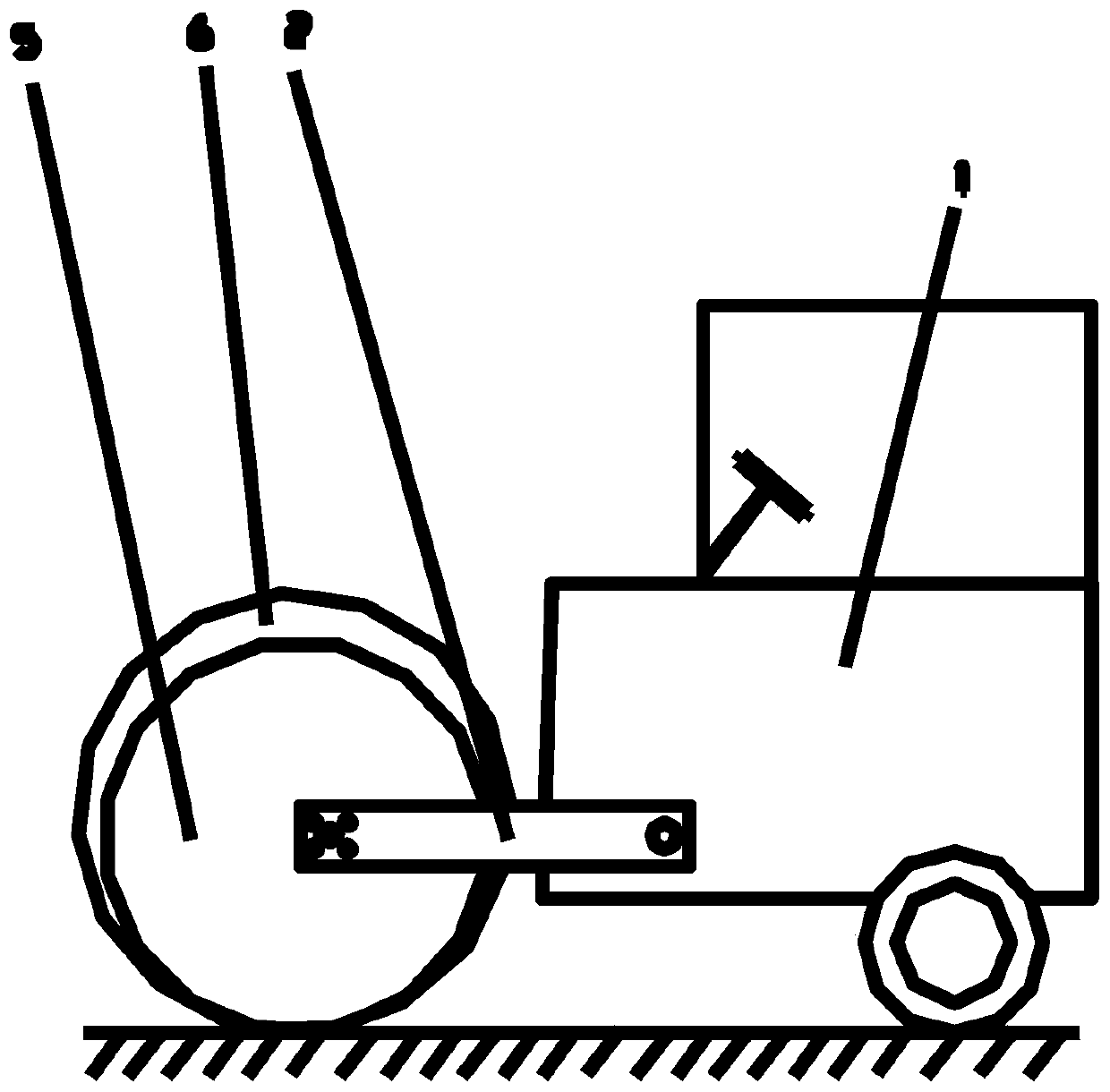 Single steel wheel front axle and its road roller