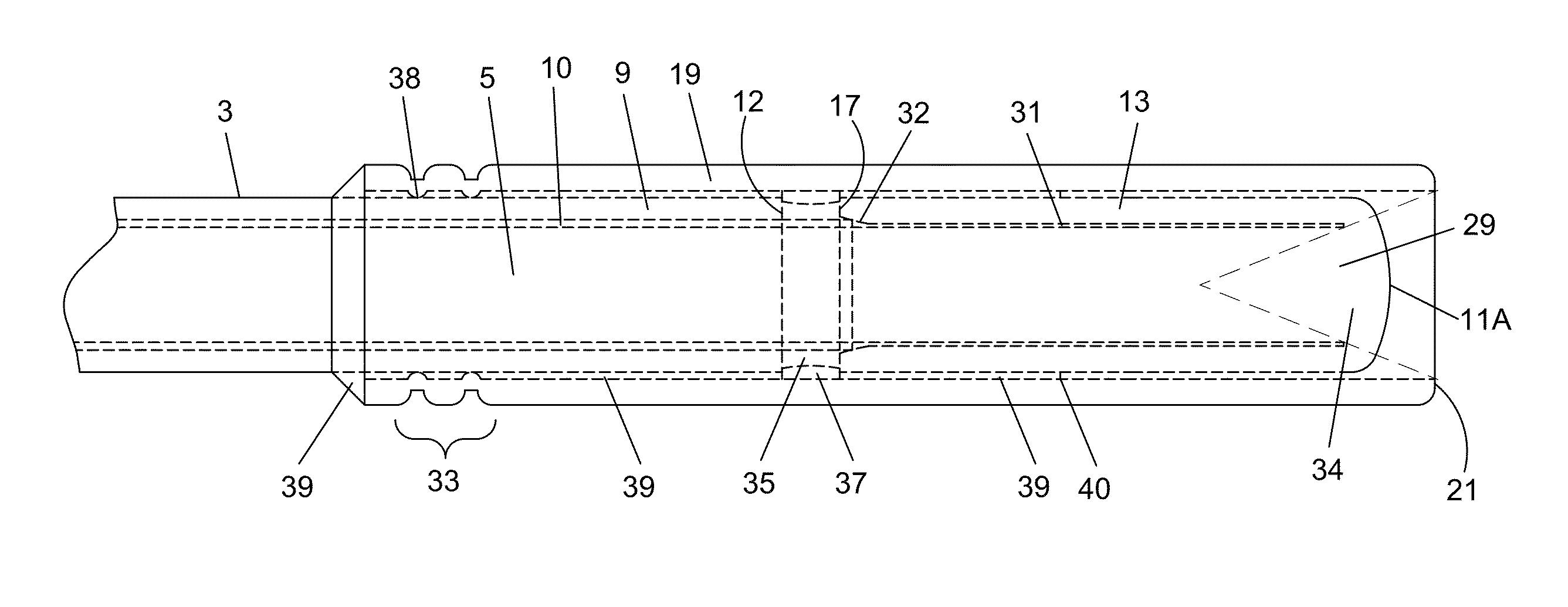 Device and method for endovascular treatment for causing closure of a blood vessel