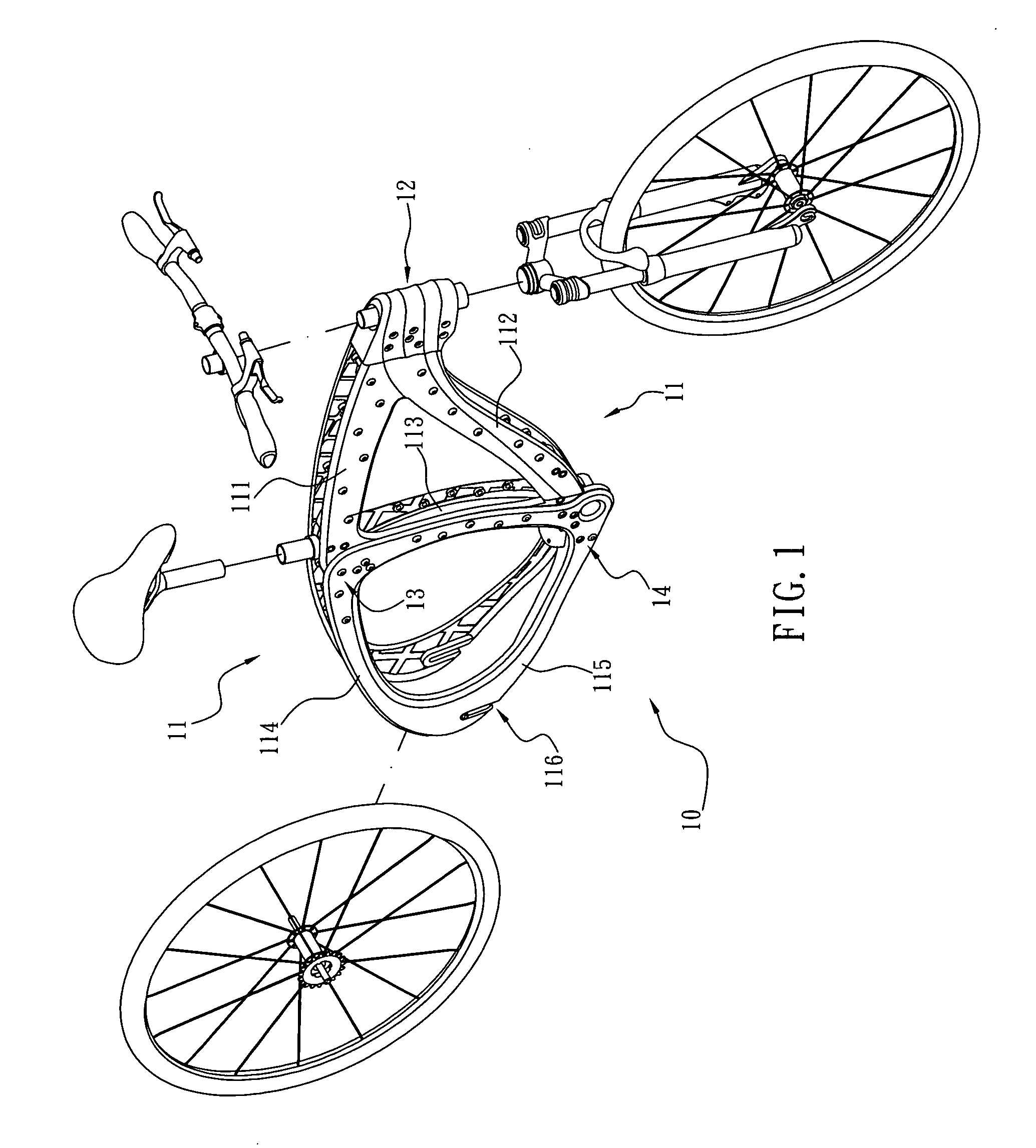 Modulized bicycle frame