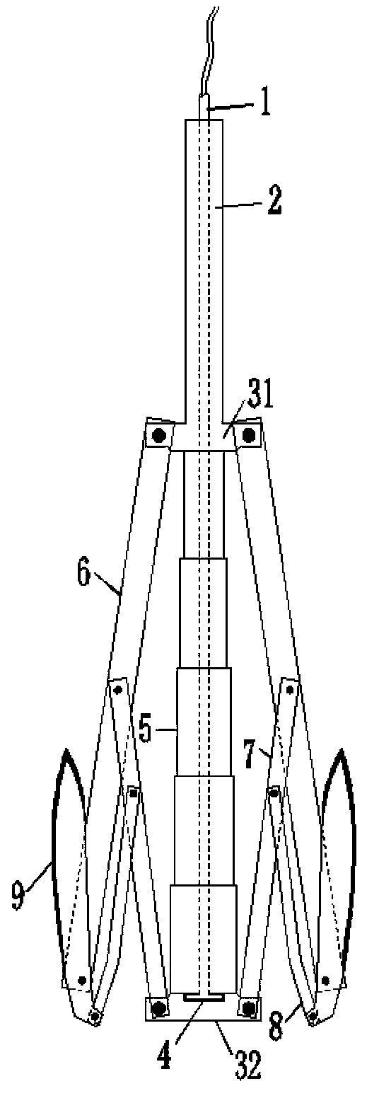 Blade-cut-in type soft soil multi-point displacement meter anchor head