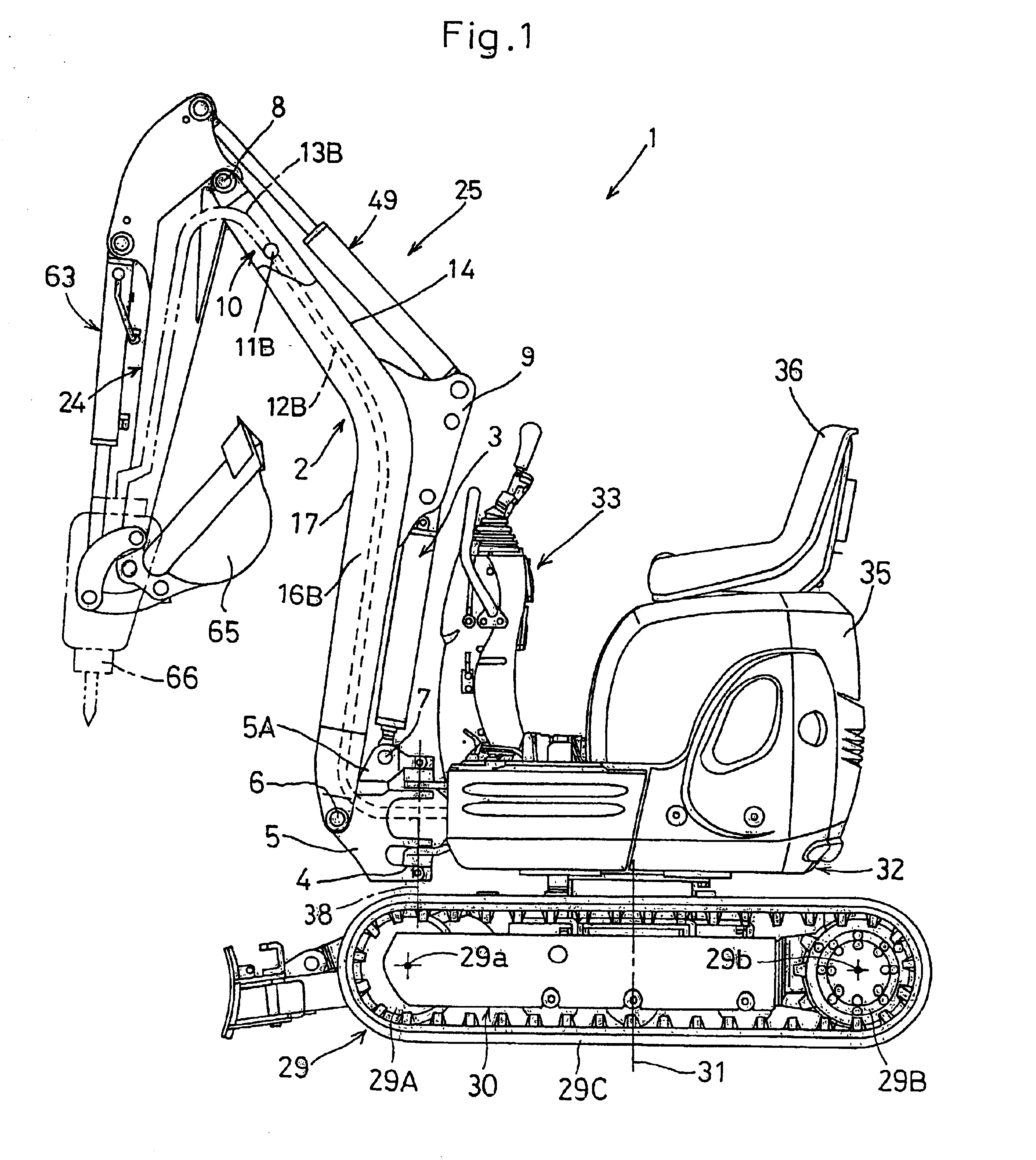 Swivel type working vehicle