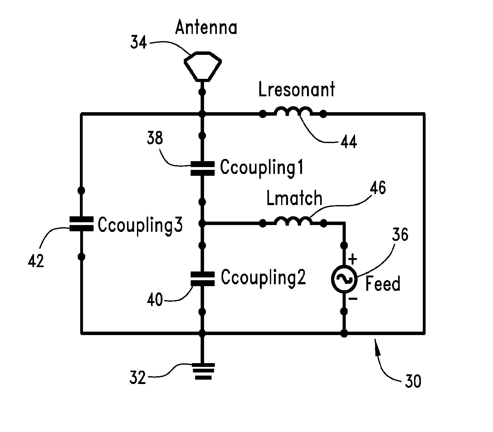 Indirect fed antenna