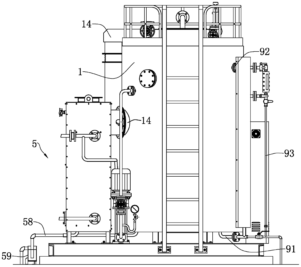 Circulating condensation boiler