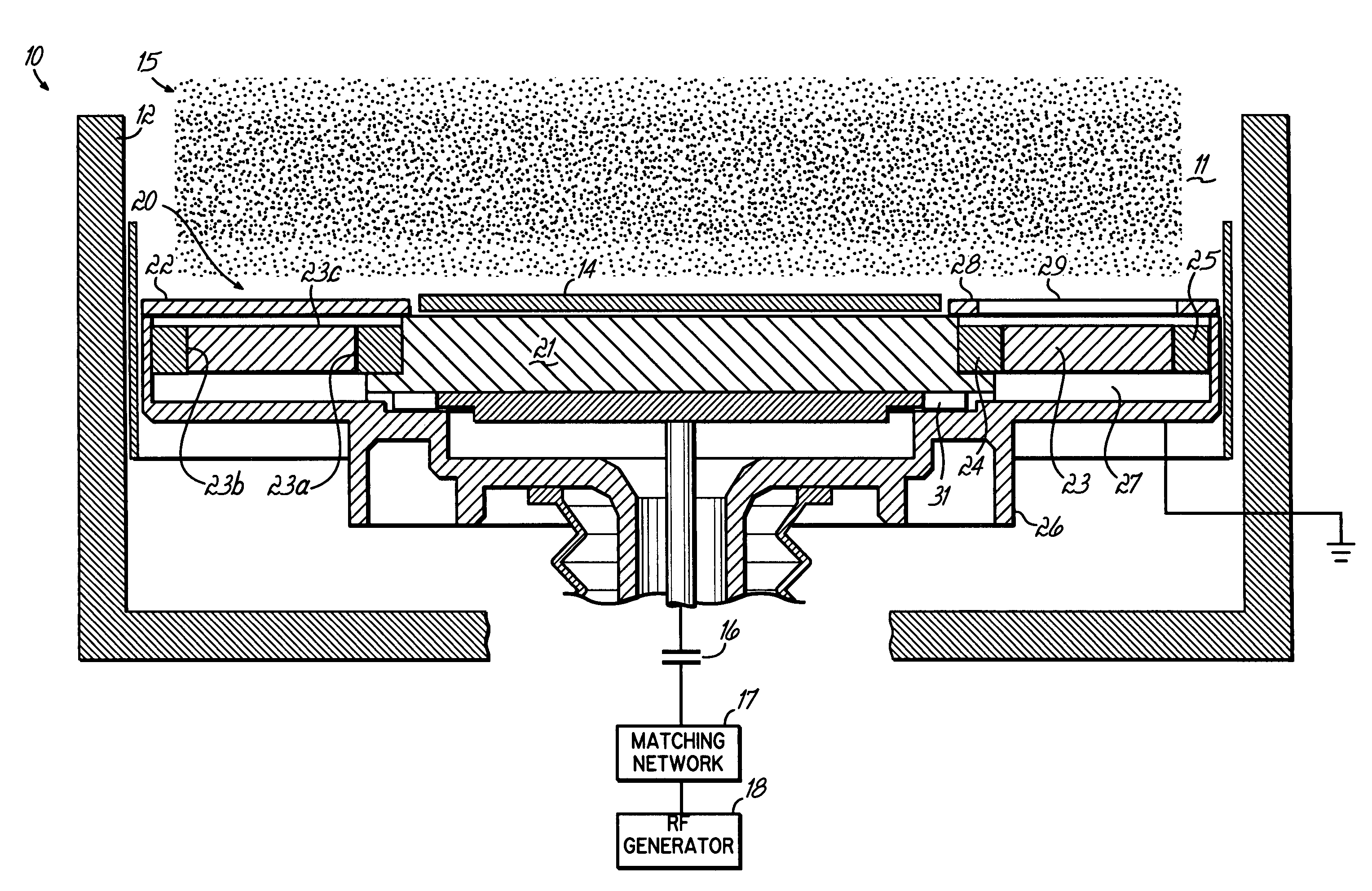 Integrated electrostatic inductive coupling for plasma processing