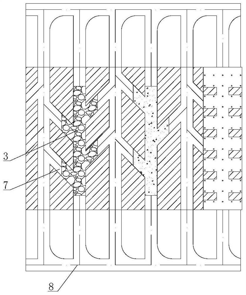 Hardened residual ore heap roadway advance support method