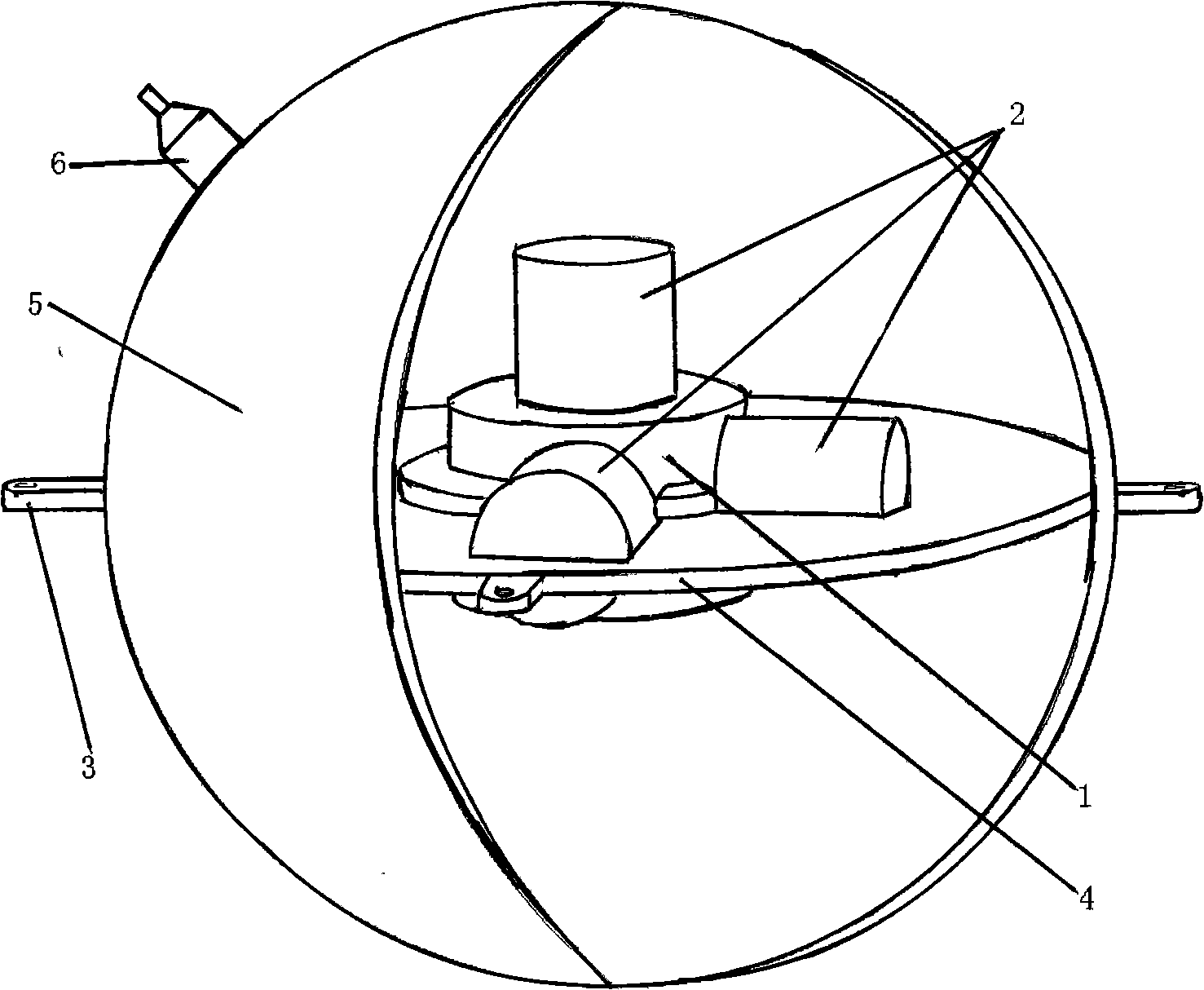 Asymmetric structure three-dimensional co-vibrating spherical vector hydrophone